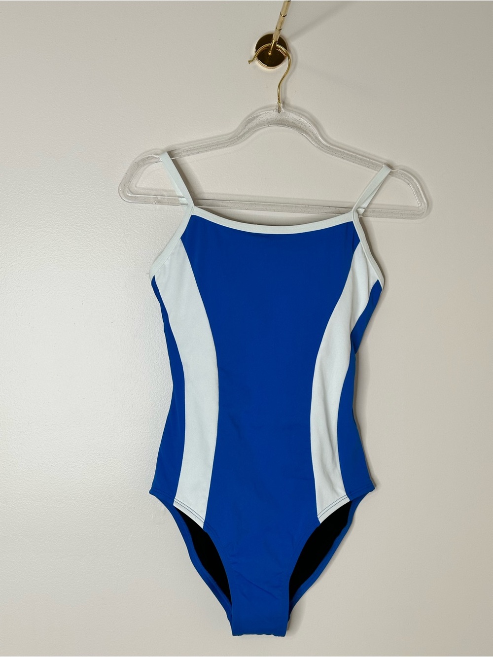 AquaShape by Dolfin Blue White One Piece Swimsuit Size 6 NWT